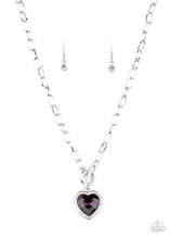 Load image into Gallery viewer, Check Your Heart Rate - Purple Necklace