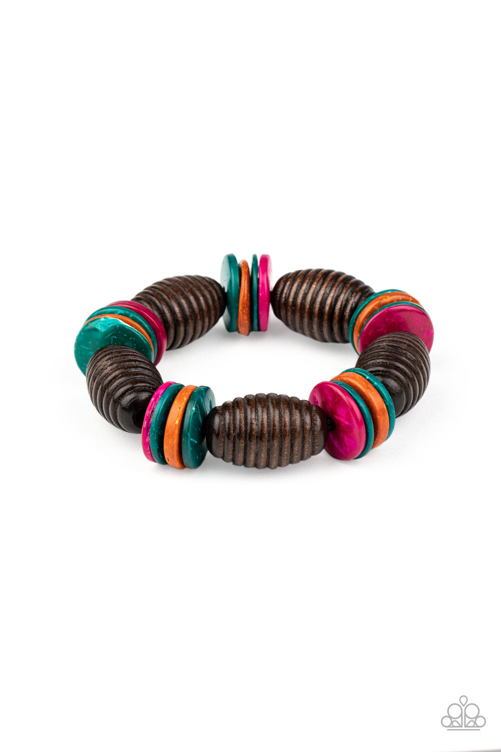 Caribbean Castaway - Multicolor Stretchy Bracelet