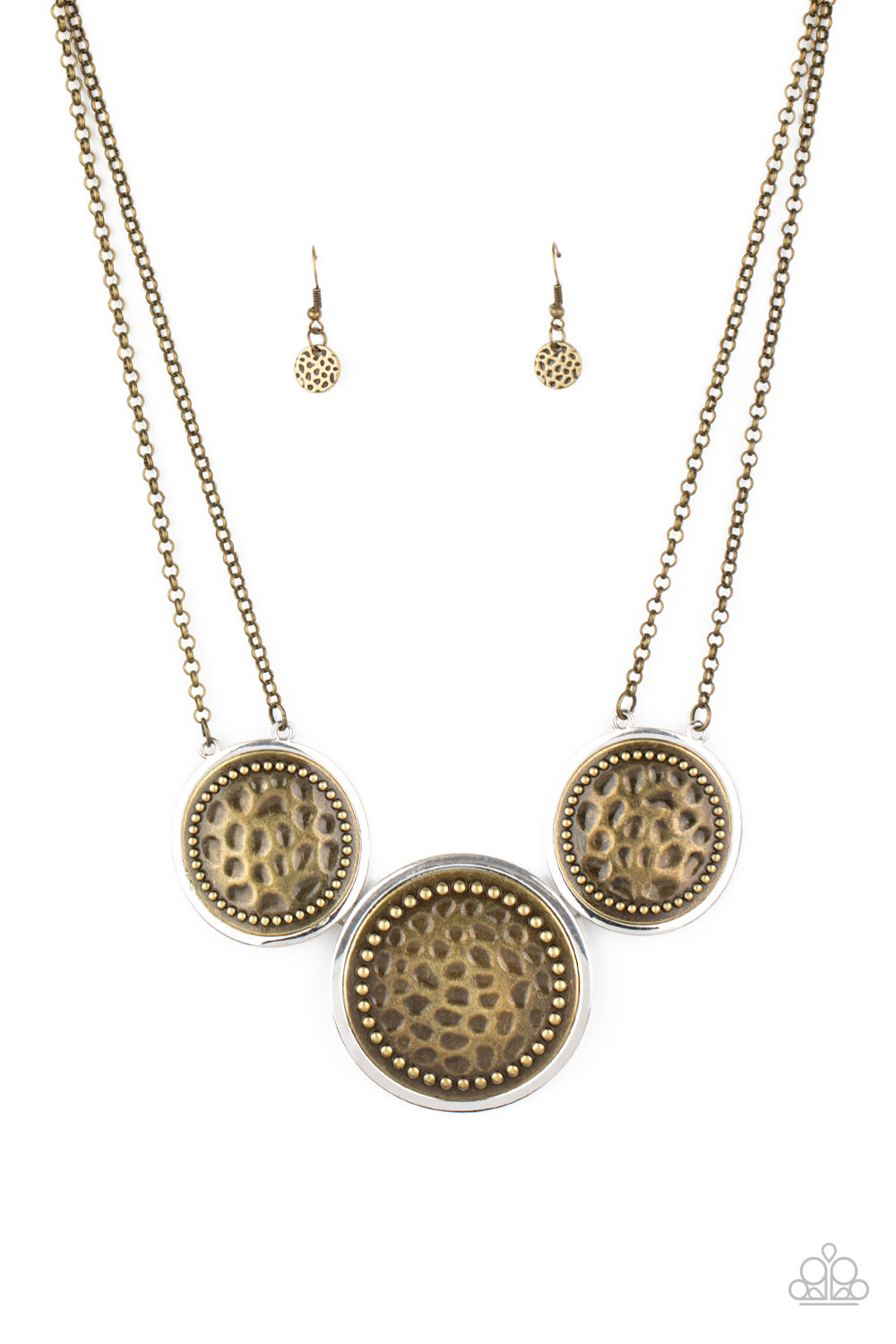 Gladiator Glam - Brass (Mixed Metals) Necklace