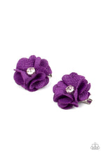 Load image into Gallery viewer, Watch Me Bloom - Purple Hair Clips