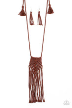 Load image into Gallery viewer, Macramé Mantra - Brown Necklace