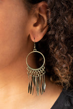 Load image into Gallery viewer, Let GRIT Be! - Brass Earrings