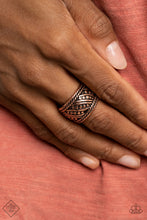 Load image into Gallery viewer, Slanted Shimmer - Copper Ring