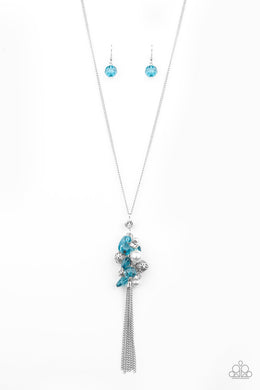 Party Girl Glow - Blue Necklace