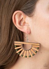 Load image into Gallery viewer, Wooden Wonderland - Green Earrings