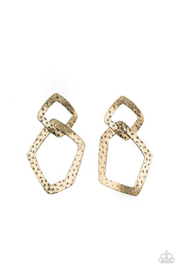 Scrap Yard - Brass Post Earrings