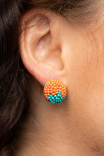 Load image into Gallery viewer, As Happy As Can BEAD - Orange Post Earrings