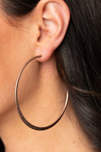 Load image into Gallery viewer, Flat Spin - Copper Hoop Earrings