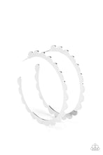 Load image into Gallery viewer, Radiant Ridges - Silver Hoop Earrings