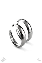 Load image into Gallery viewer, Hey, HAUTE-Shot - Black Gunmetal Hoop Earrings