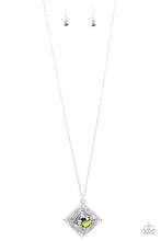 Load image into Gallery viewer, Timelessly Tilted - Green Necklace