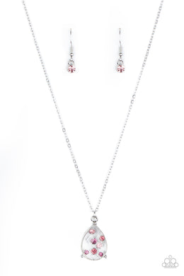 Stormy Shimmer - Pink Necklace