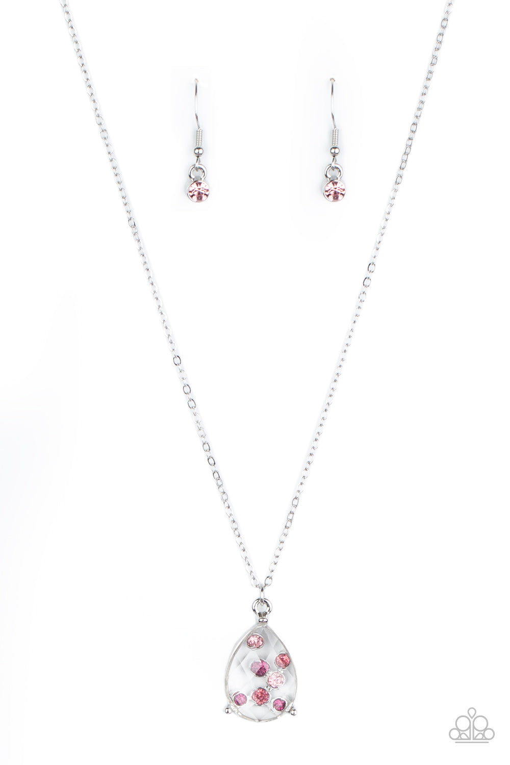 Stormy Shimmer - Pink Necklace