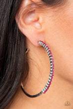 Load image into Gallery viewer, Making Rounds - Pink Hoop Earrings