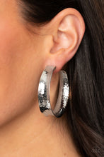Load image into Gallery viewer, Fearlessly Flared - Silver Hoop Earrings