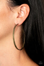 Load image into Gallery viewer, Lean Into The Curves - Brass Hoop Earrings