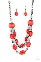 Load image into Gallery viewer, I Need a GLOW-cation - Red Necklace