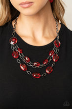 Load image into Gallery viewer, I Need a GLOW-cation - Red Necklace