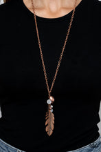 Load image into Gallery viewer, Feather Flair - Copper Necklace