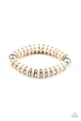 Eco Experience - White Stretchy Bracelet