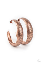 Load image into Gallery viewer, Sahara Sandstorm - Copper Hoop Earrings