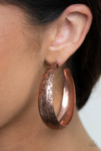 Load image into Gallery viewer, Sahara Sandstorm - Copper Hoop Earrings
