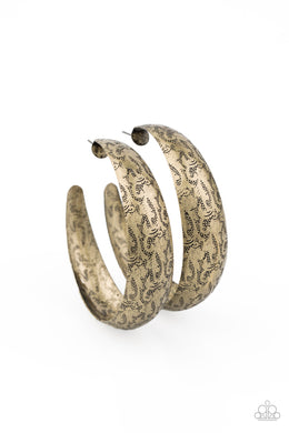 Sahara Sandstorm - Brass Hoop Earrings