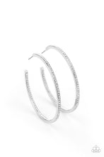 Load image into Gallery viewer, Marquee Magic - White Hoop Earrings