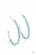 Load image into Gallery viewer, Dont Think Twice - Blue Hoop Earrings