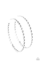 Load image into Gallery viewer, Infinite Twist - Silver Hoop Earrings