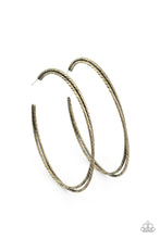 Load image into Gallery viewer, Curved Couture - Brass Hoop Earrings