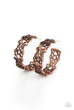 Load image into Gallery viewer, Laurel Wreaths - Copper Hoop Earrings