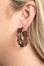 Load image into Gallery viewer, Laurel Wreaths - Copper Hoop Earrings