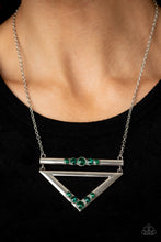 Load image into Gallery viewer, Triangulated Twinkle - Green Necklace