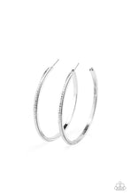 Load image into Gallery viewer, Sultry Shimmer - Silver Hoop Earrings