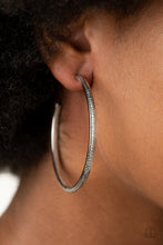 Load image into Gallery viewer, Sultry Shimmer - Silver Hoop Earrings