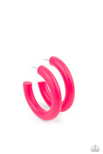 Load image into Gallery viewer, Woodsy Wonder - Pink Hoop Earrings