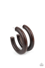 Load image into Gallery viewer, Woodsy Wonder - Brown Hoop Earrings