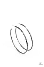 Load image into Gallery viewer, Voluptuous Volume - Black Gunmetal Hoop Earrings