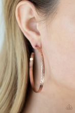 Load image into Gallery viewer, Rustic Radius - Copper Hoop Earrings