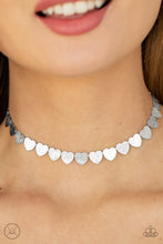 Load image into Gallery viewer, Playing HEART To Get - Silver Choker Necklace