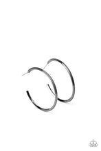 Load image into Gallery viewer, Chic As Can Be - Black Gunmetal Hoop Earrings