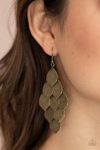 Loud and Leafy - Brass Earrings