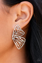 Load image into Gallery viewer, Butterfly Frills - Silver Post Earrings