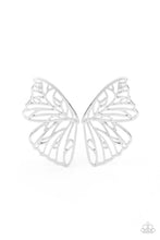 Load image into Gallery viewer, Butterfly Frills - Silver Post Earrings