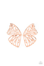 Load image into Gallery viewer, Butterfly Frills - Copper Post Earrings