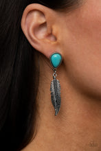 Load image into Gallery viewer, Totally Tran-QUILL - Blue Post Earrings