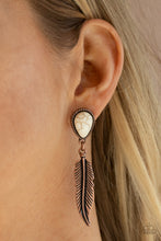 Load image into Gallery viewer, Totally Tran-QUILL - Copper Post Earrings