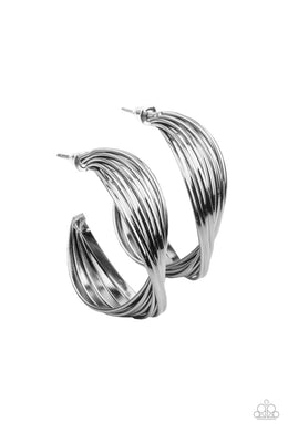 Curves In All The Right Places - Black (Gunmetal) Earrings