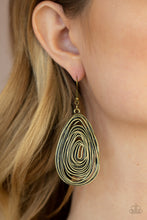 Load image into Gallery viewer, Rural Ripples - Brass Earrings